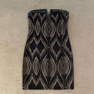 NWT strapless Guess cocktail dress - Black detail with nude lining
